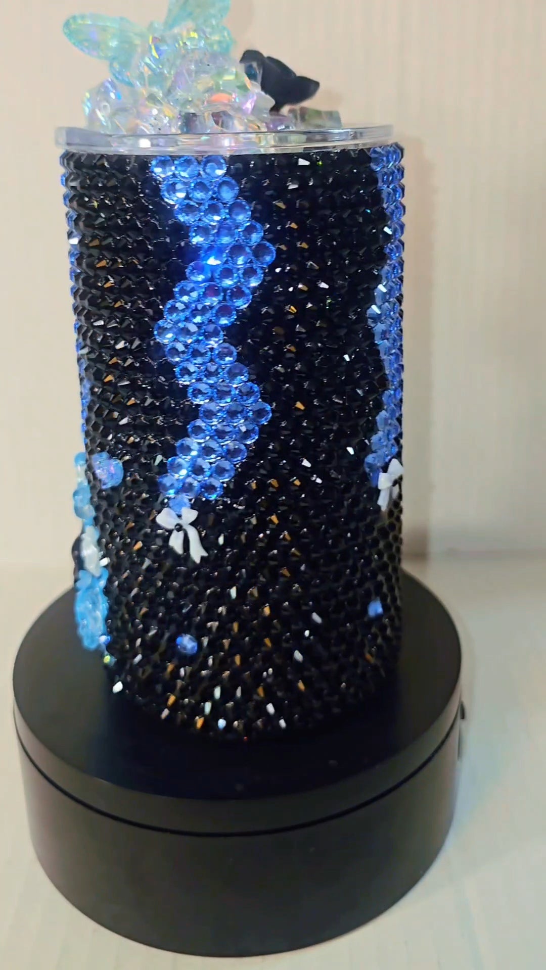 Midnight Blue Butterfly Luxe Tumbler