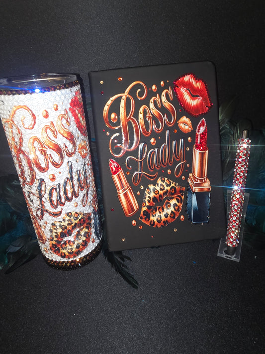 Glam Set! Bling Tumbler, Bedazzled Journal & Pen Set