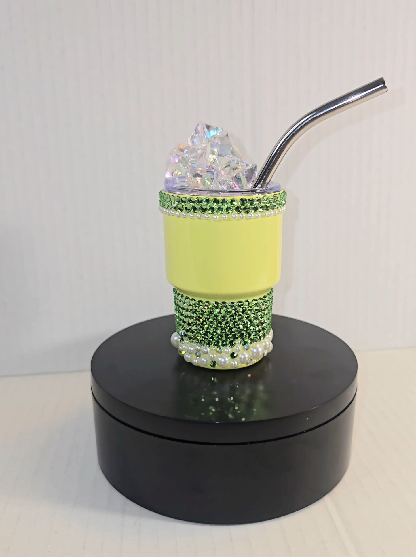 Lime Pearl Luxe Mini Rhinestone Tumbler (3oz)
