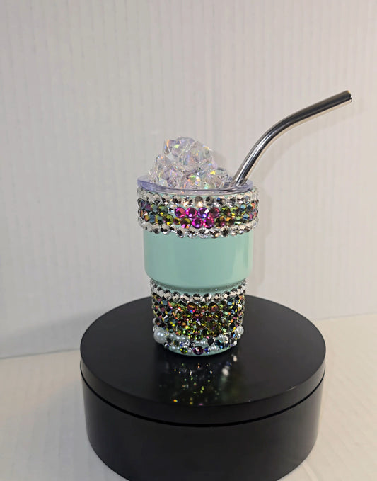 Mint Prism Luxe Mini Rhinestone Tumbler (3oz)