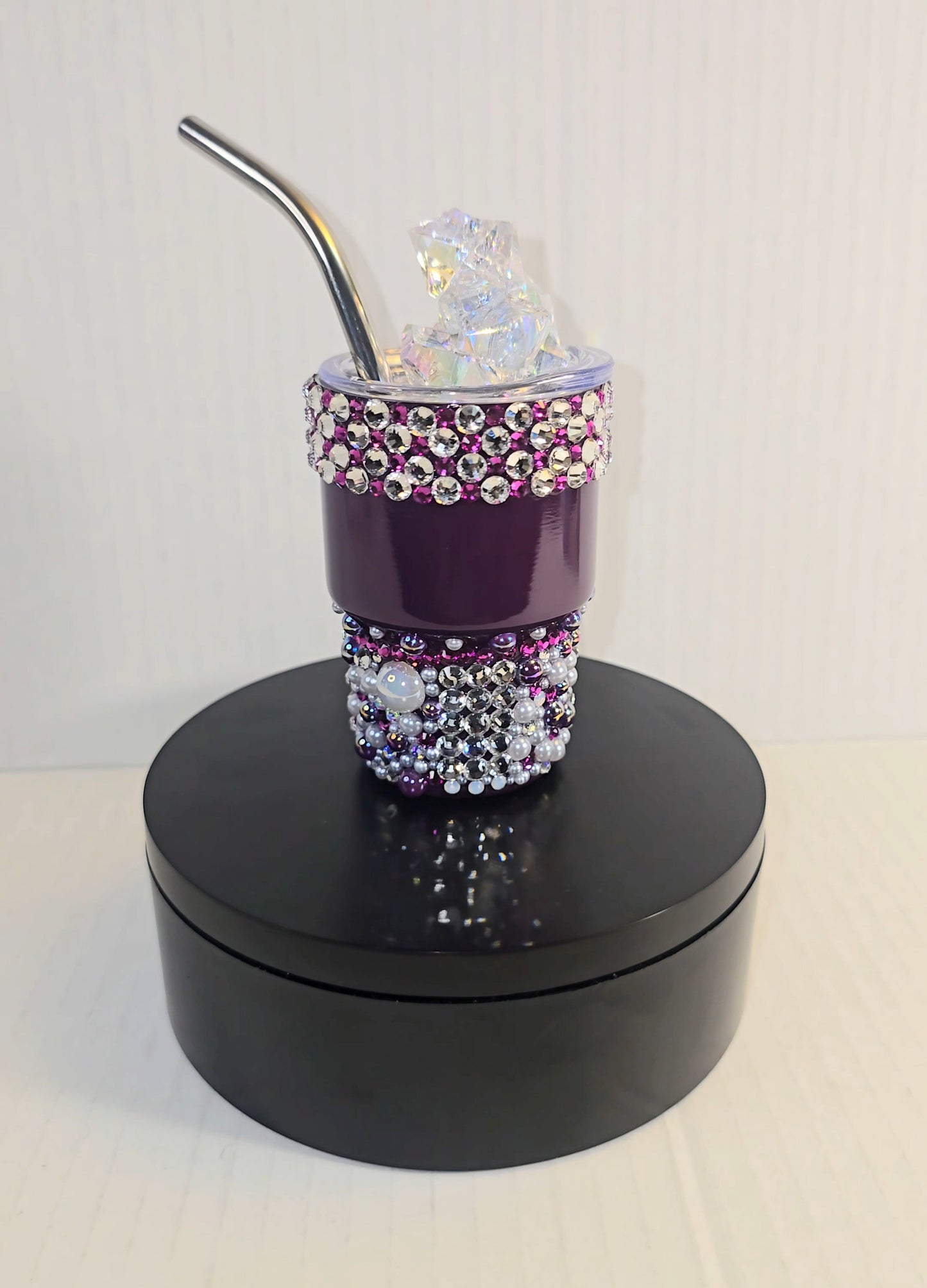 Royal Plum Luxe Mini Rhinestone Tumbler (3oz)