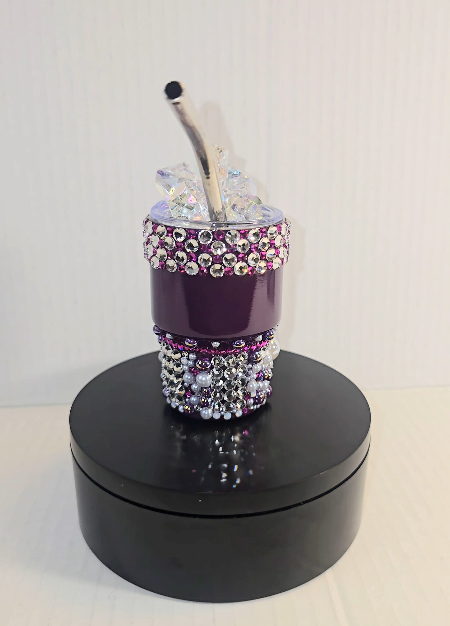 Royal Plum Luxe Mini Rhinestone Tumbler (3oz)