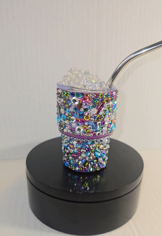 Royal Confetti Mini Rhinestone Tumbler (3oz)