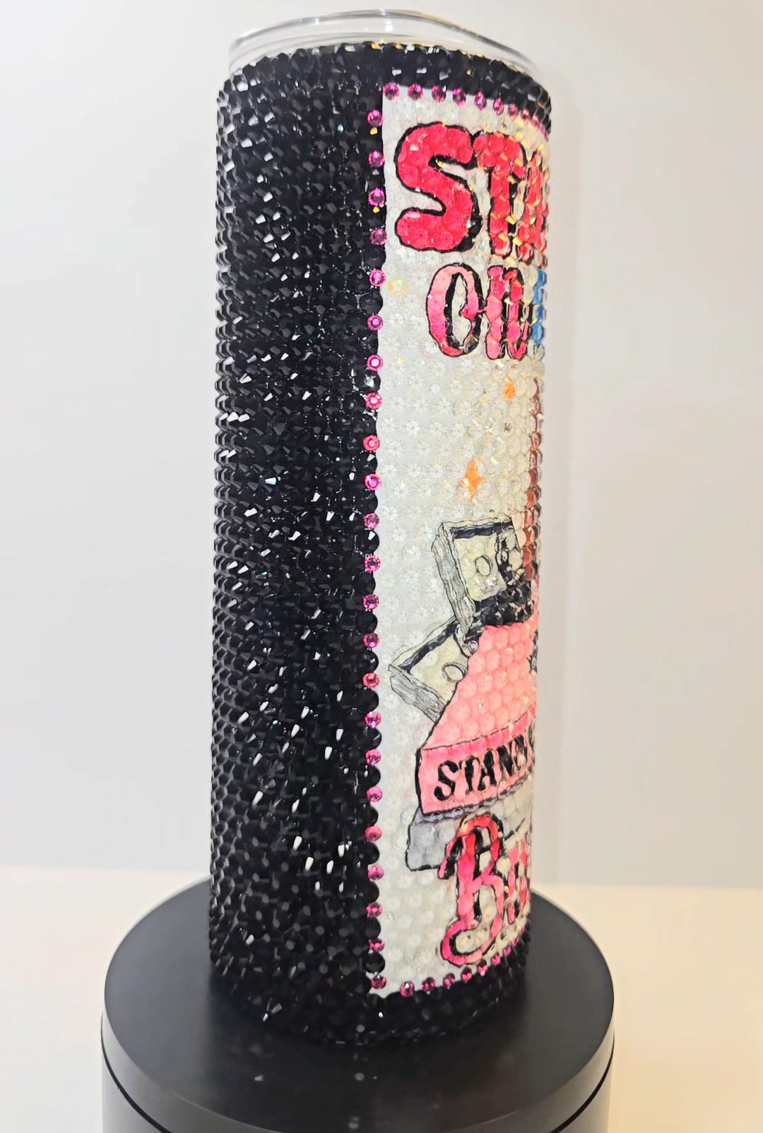 Standing on Business Statement Piece – Hand-Embellished Rhinestone Tumbler