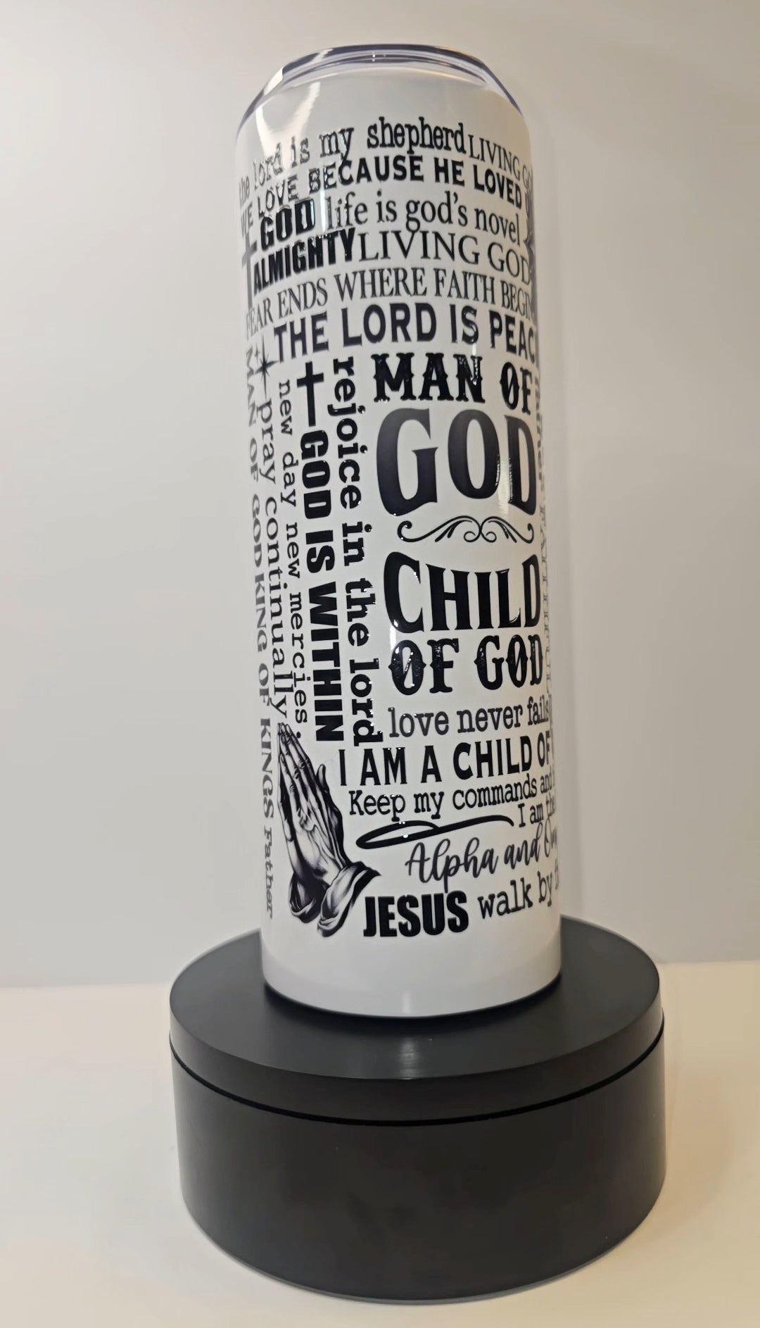Man of God Statement Tumbler – Faith-Based Stainless Steel Drinkware