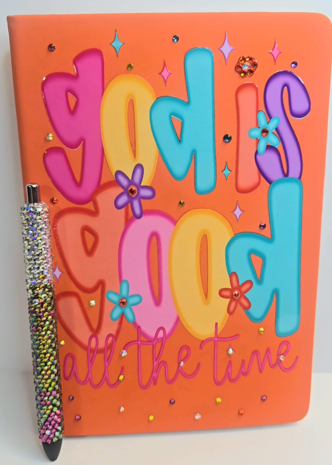 God Is Good Journal Bundle – Rhinestone Pen Set