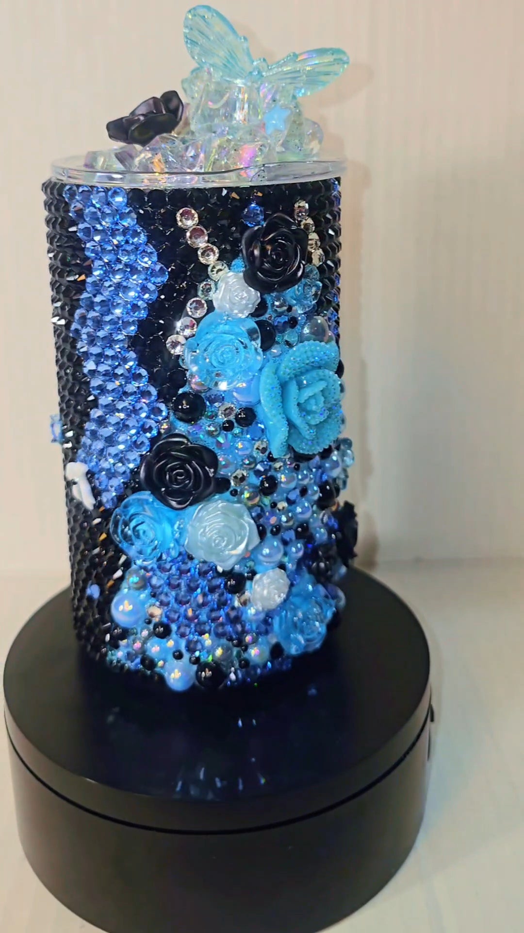 Midnight Blue Butterfly Luxe Tumbler