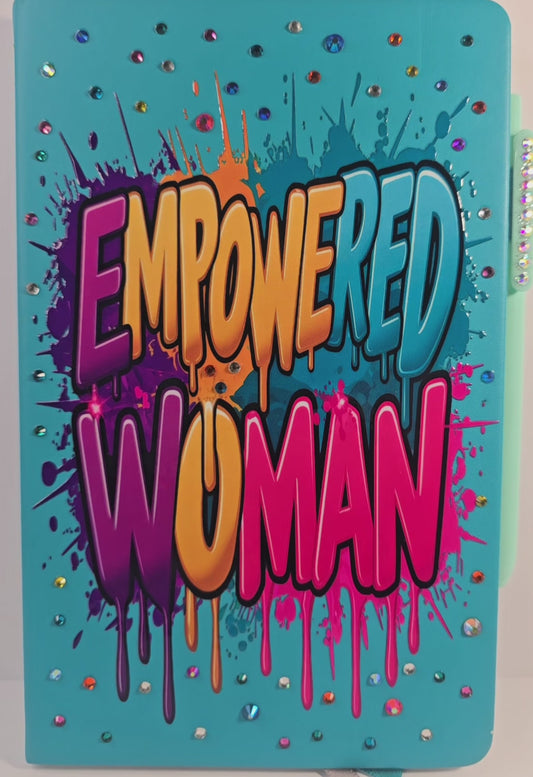 Empowered Woman Luxe Rhinestone Journal – One-of-One Handmade Statement Piece